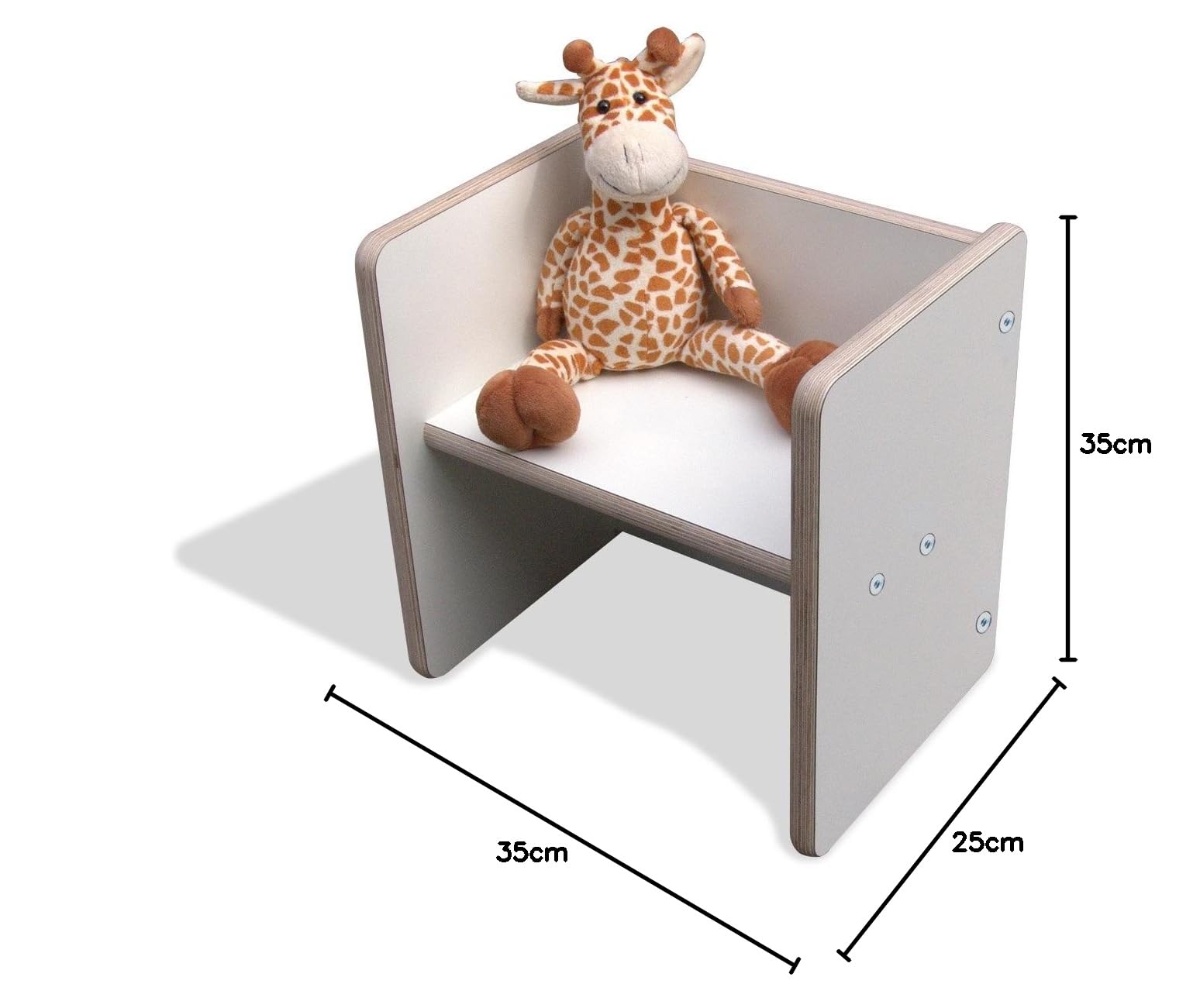 Die Schreiner - Christoph Siegel - Eli-Kids Wendehocker - weiß 2mount Montessori Kinder Stuhl Kinderbank Kindersitzbank Sitzhocker aus Meisterhand, Würfelhocker