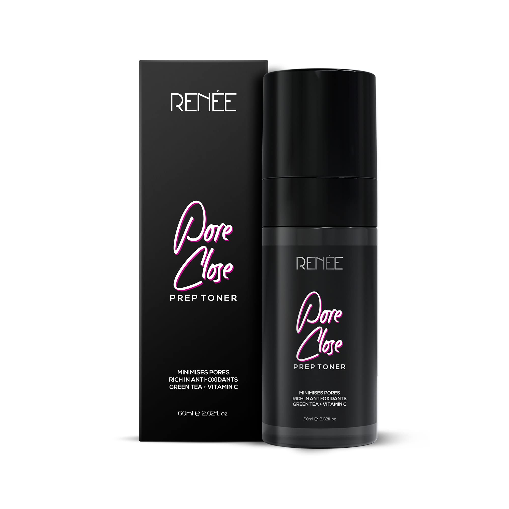 RENEE Pore Close Prep Toner, Minimize Pores, Fine Lines | Reduces Redness, Soothes & Hydrates Facial Skin, 60ml
