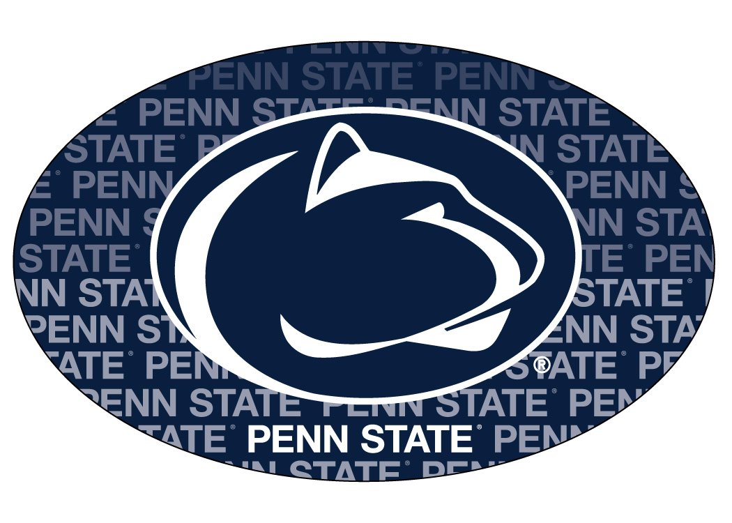 Penn State Nittany Lions Verbiage Oval Magnet Single Officially Licensed Collegiate Product