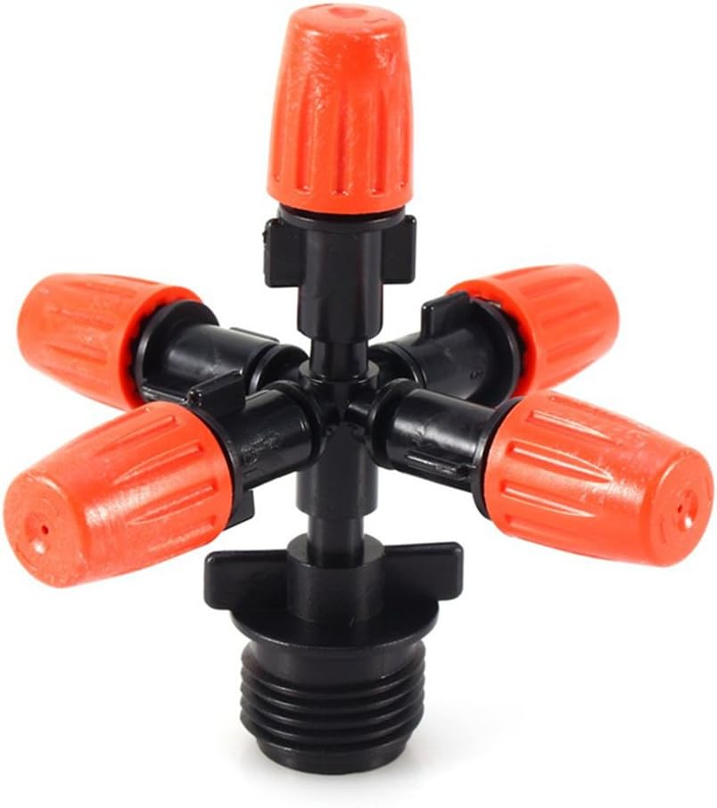 Atomization Nozzle,QIN 5PCS 5-Head Adjustable Single Atomization Sprayer Single Water Misting Sprinkler Nozzle Micro Irrigation