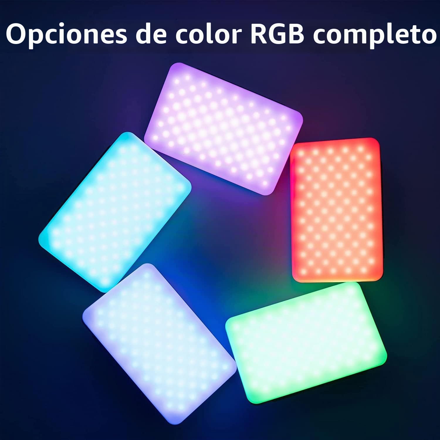 VILTROX RGB Panel LED Luz Cámara Vídeo 2800k - 6800k Ajustable para Fotografía Youtube Tiktok(Control Bluetooth, con Batería Recargable)