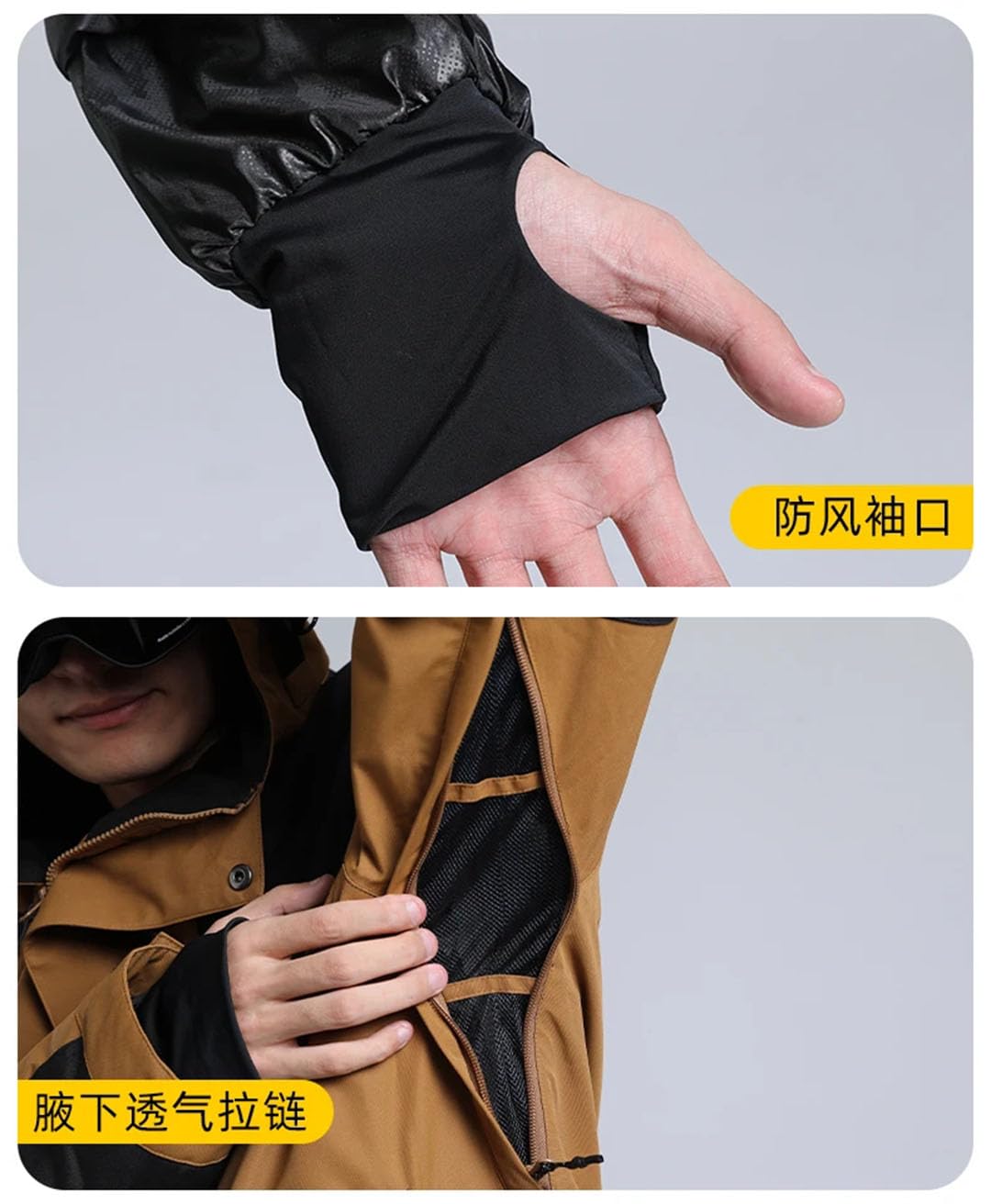 Damska kurtka narciarska pojedyncza deska kontrastujące łączenie luźne sporty outdoorowe profesjonalny płaszcz narciarski kolor 11 XXL, Kolor 11, XXL