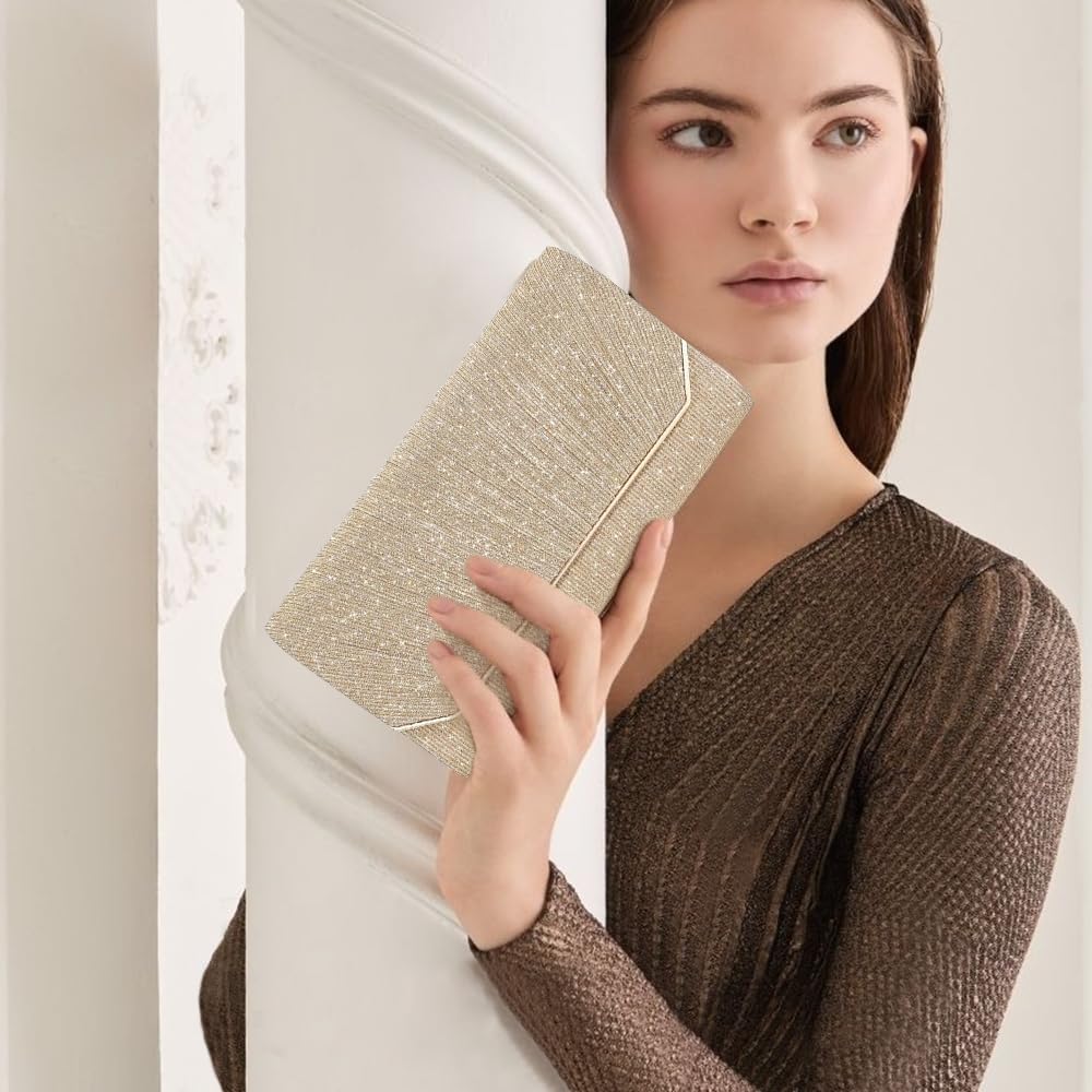 Pochettes et Clutches Femme Pochette de Soirée Plissée Élégante pour Le Quotidien et Les Occasions Spéciales