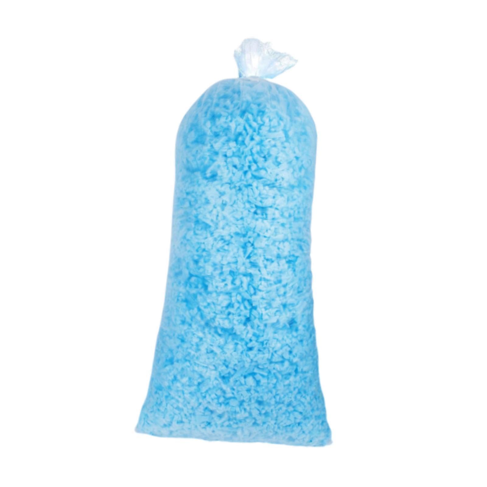 Mousse à mémoire de forme pour pouf déchiquetée rembourrage coussin bleu 43x18x18cm