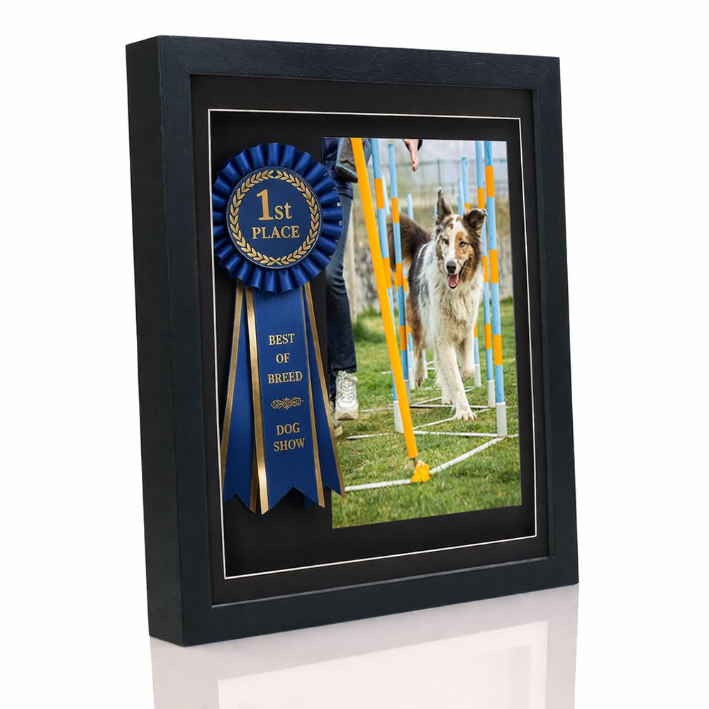 Boldon Framing A3 Shadow Box Frame, Black Solid Wood Deep 3D Frame With Black Mount, Clear Acrylic Front 2cm Deep Frame For Crafts 3D Deep Objects, Medals, Flowers, Memorabilia