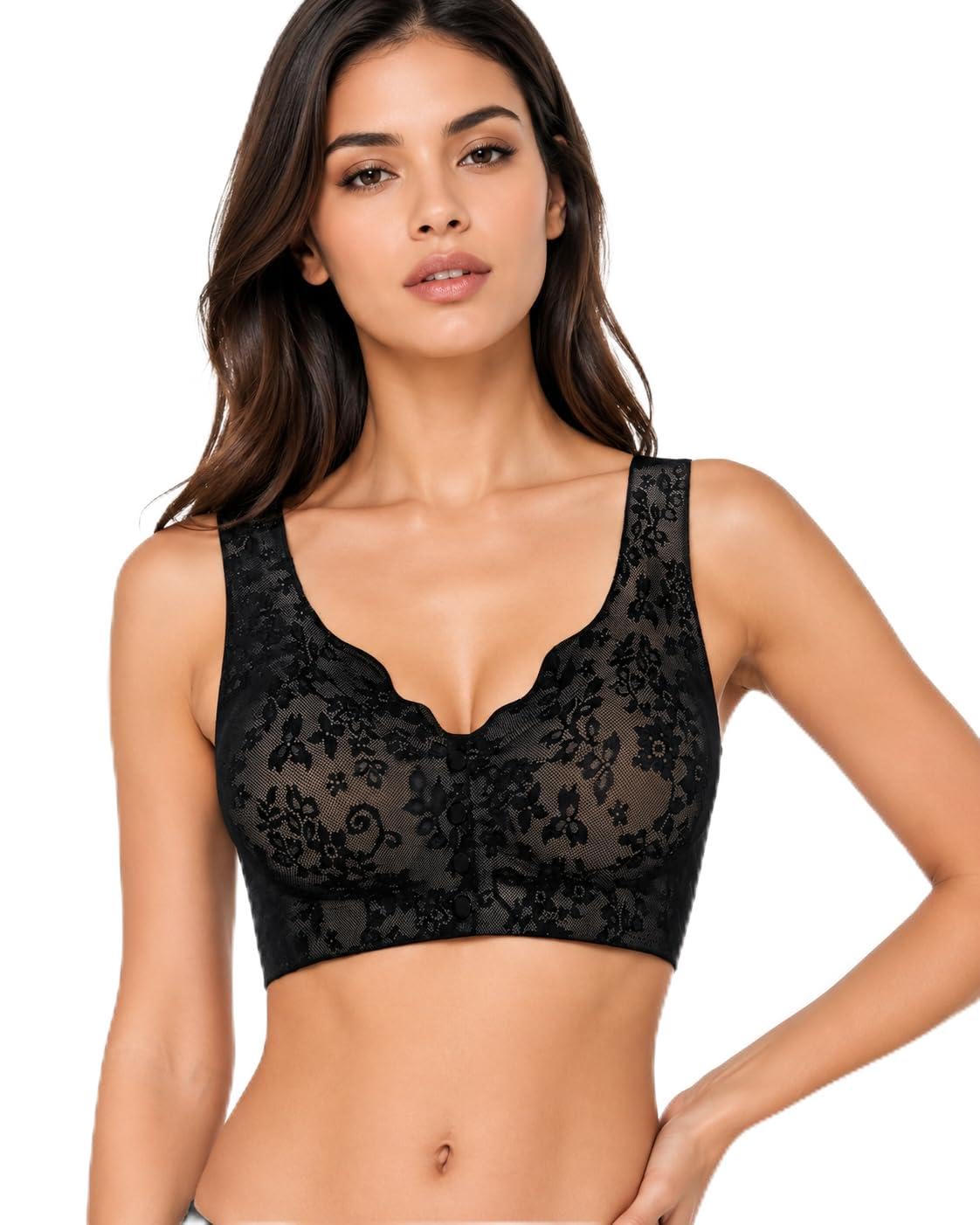 fashiol Women's Front Open Maternity Feeding Bra - Lightly Padded, Full Coverage, Cotton Blend, Fancy Nursing Bras for Soft Comfort-picture-20