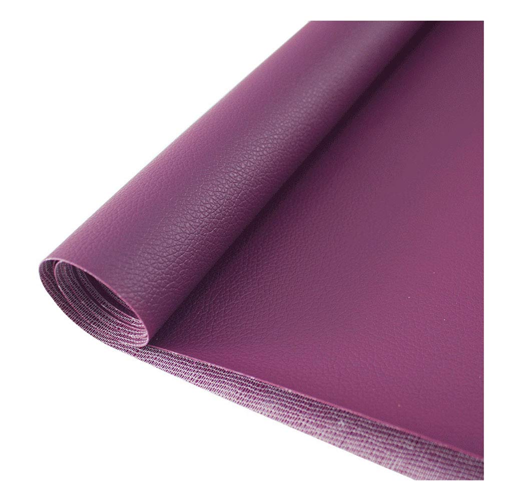 Tkanina imitująca skórę, Tkanina ze sztucznej skóry Wielokolorowa 1,38 m Wiele długości do toreb tapicerskich Kolczyki z kokardkami(Purple,1.38x30cm)