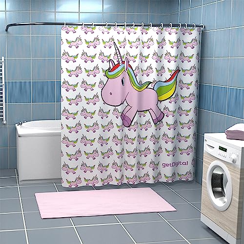 Tenda da doccia con unicorni