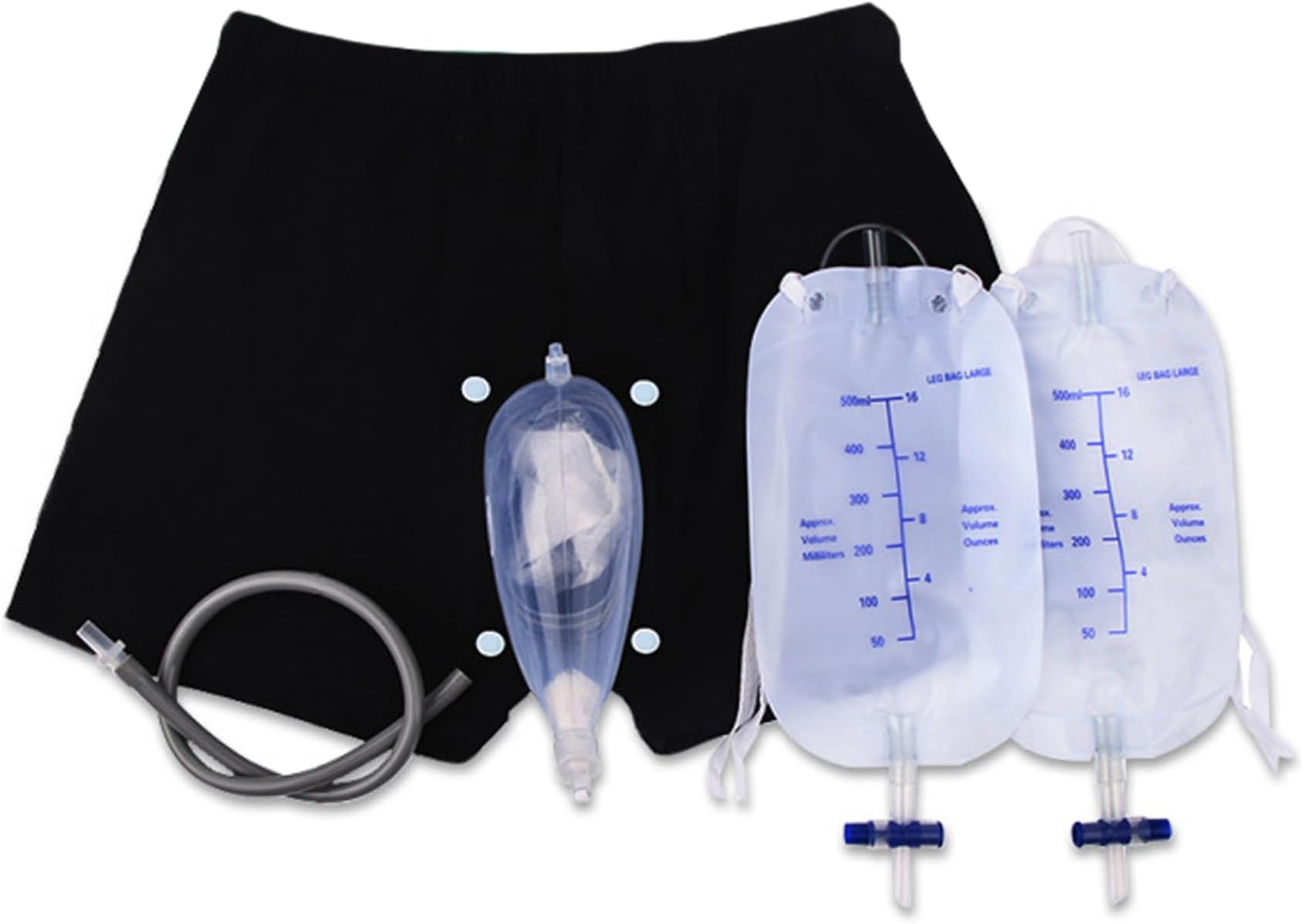 Wearable Urine Bag,Male Urinal Bag,Men's Incontinence Briefs Set,Incontinence Pants for Men,Reusable Portable Male Collection Bags Urinal System for Men Elderly/L
