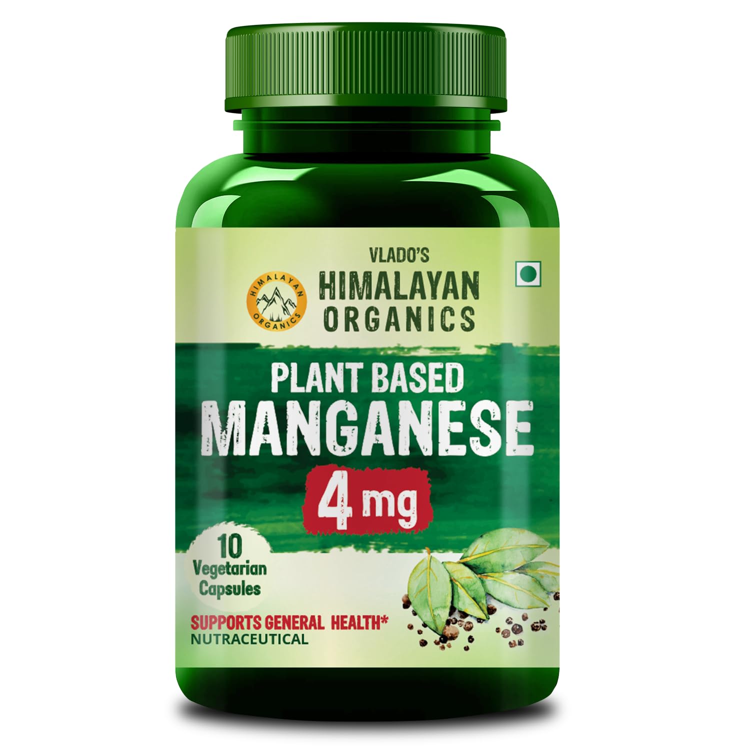 Vlado’s Himalayan Organics Plant Based Manganese 4mg Supplement -10 Veg Capsules-picture-41