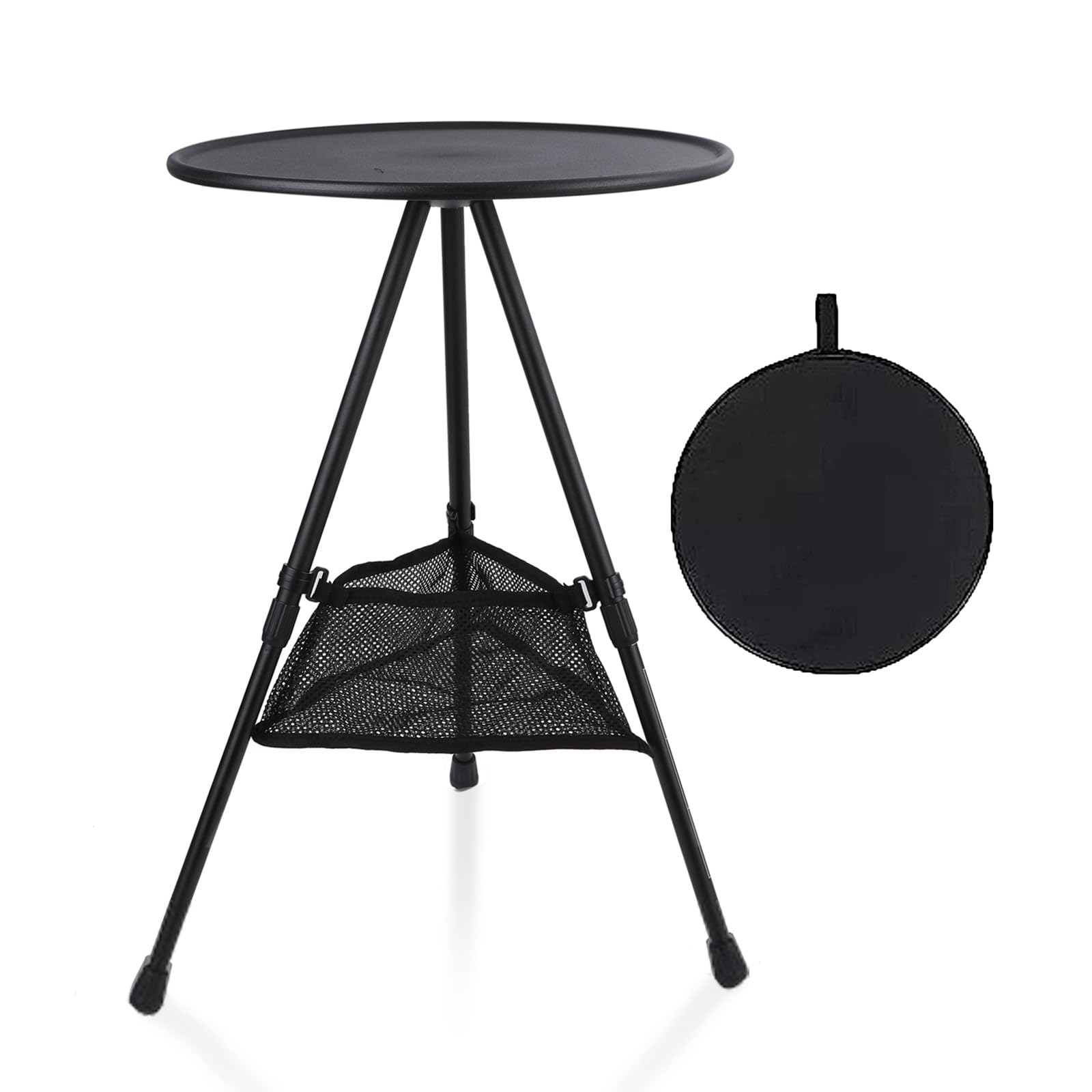 Amazon.co.jp: (アウプル) キャンプ 丸 テーブル 35～56cm 調整可能  