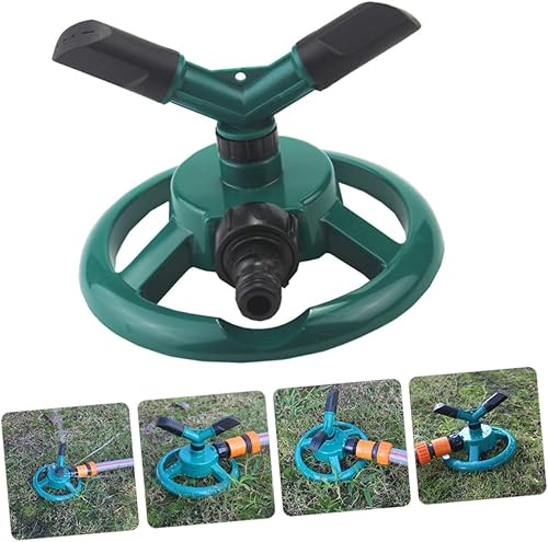 Miniatura 7 de Rociador giratorio automático para césped con base estable Sistema de riego sobre el suelo para riego de jardín y césped, cabezal de rociador