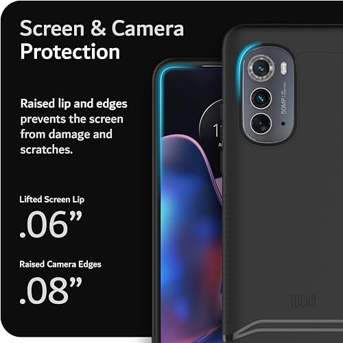 Miniatura 6 de TUDIA DualShield Merge - Funda protectora para Motorola Edge 2022, a prueba de golpes, grado militar, delgada, antideslizante, de doble capa,