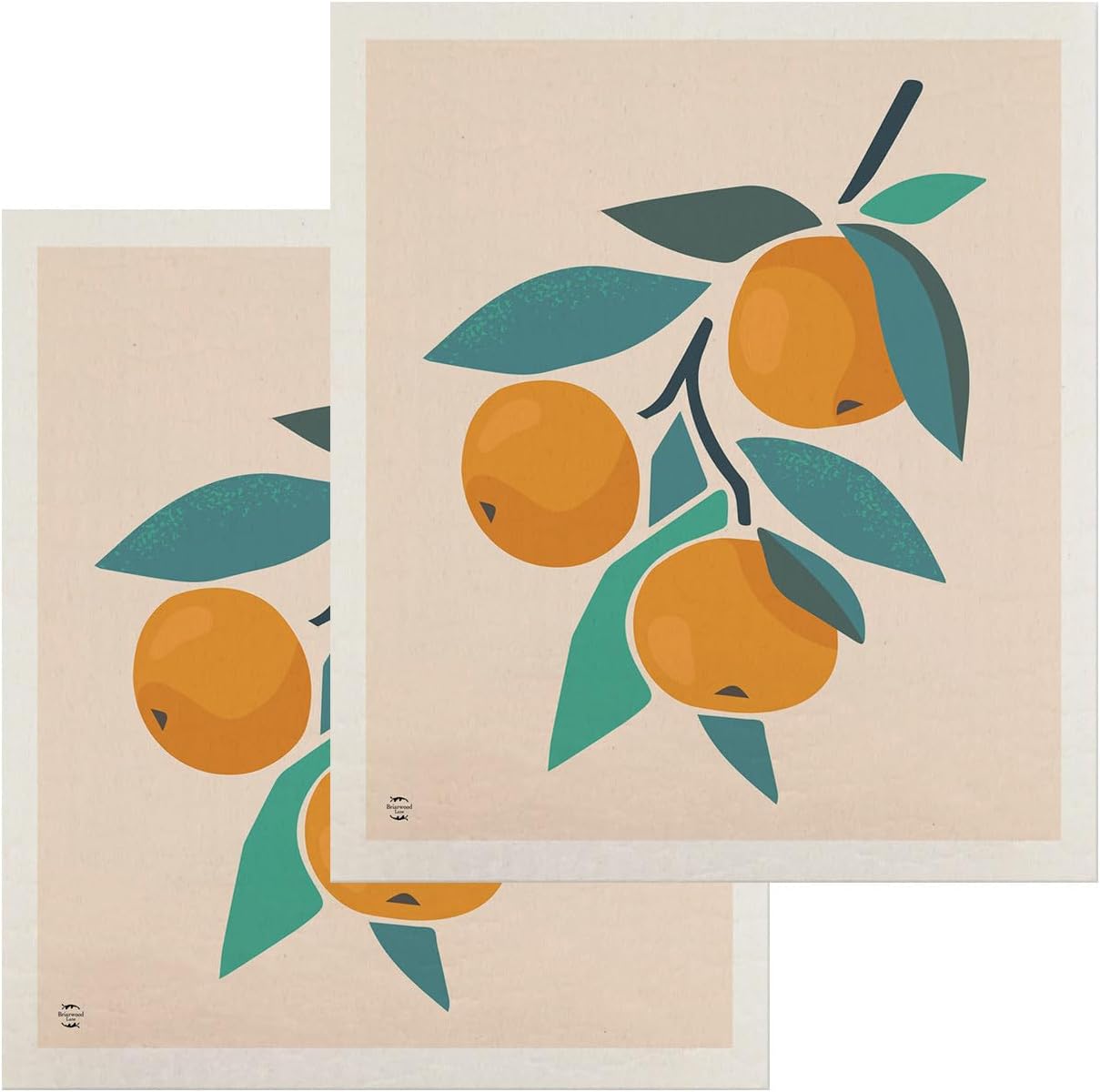 Briarwood Lane Oranges Swedish Dishcloth (2-Pack)