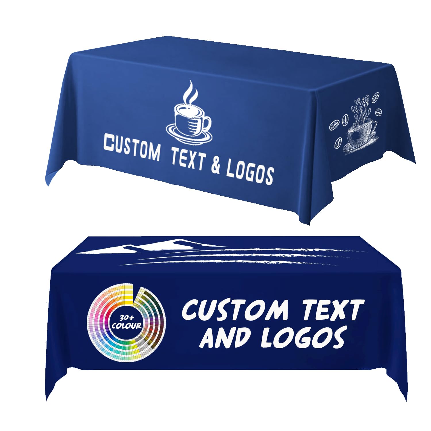 Unite Stone Custom Table Cloth with Business Logo Custom Tablecloth 4FT 5FT 6 FT 8 FT Table for Tradeshow Events Birthday Wedding Anniversary