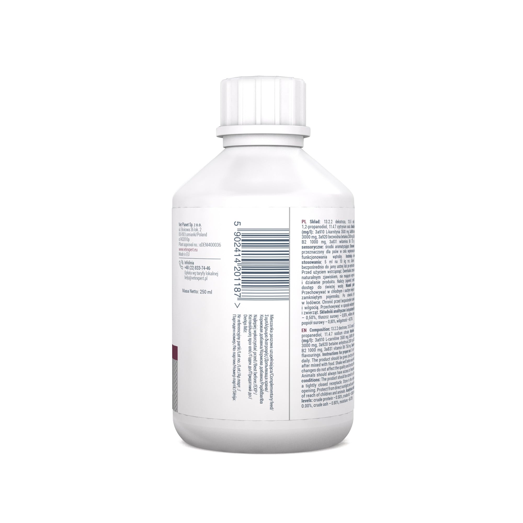 VetExpert Hepatiale Forte Liquid | 250 ml | Alimento complementario para Perros | para apoyar la función hepática en Caso de trastornos avanzados