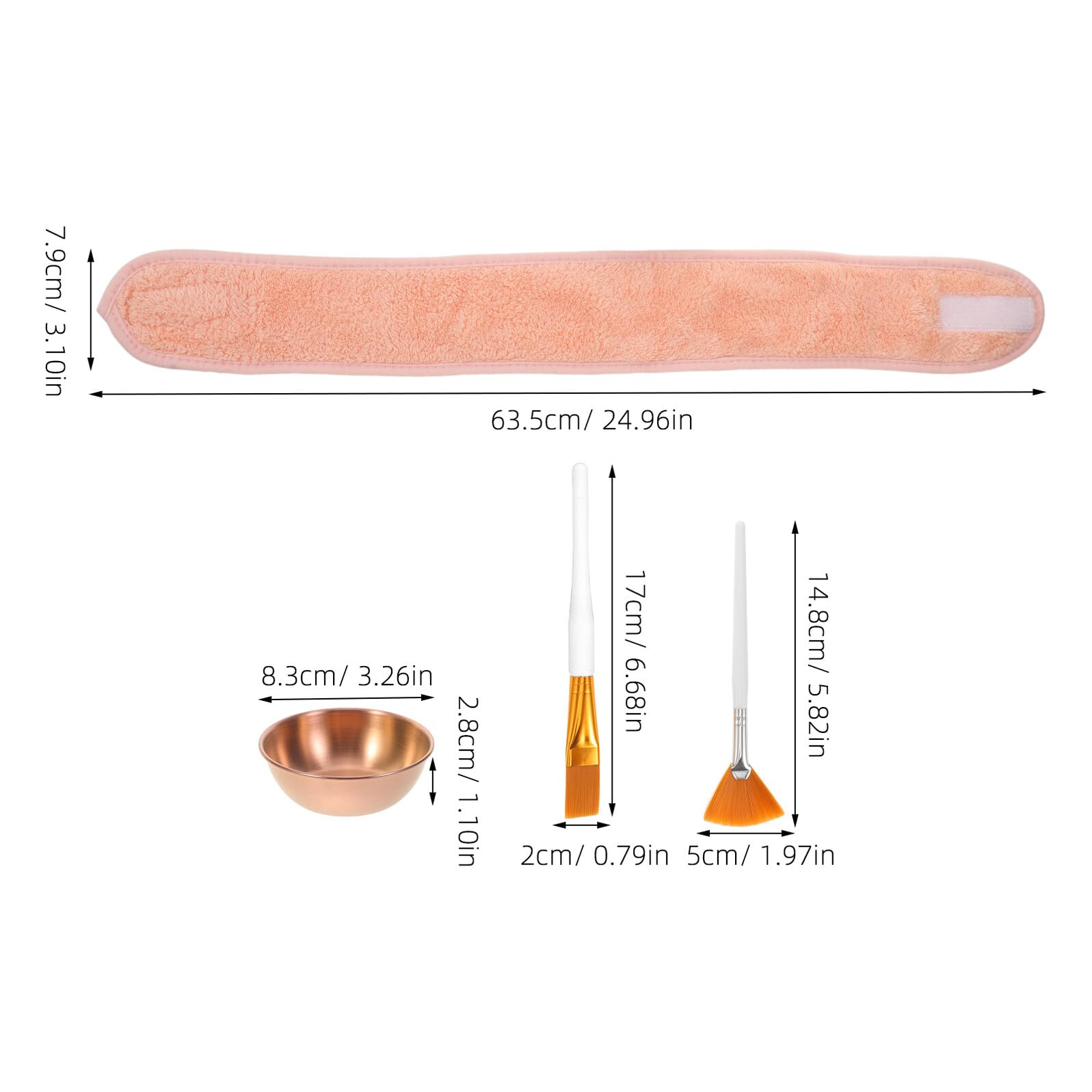 Kosmetikbedarf Set mit Gesichtsmaskenpinseln und Schalen für Hautpflege und Spa-behandlungen Inklusive Beauty-stirnband für Professionelle Gesichtsbehandlungen