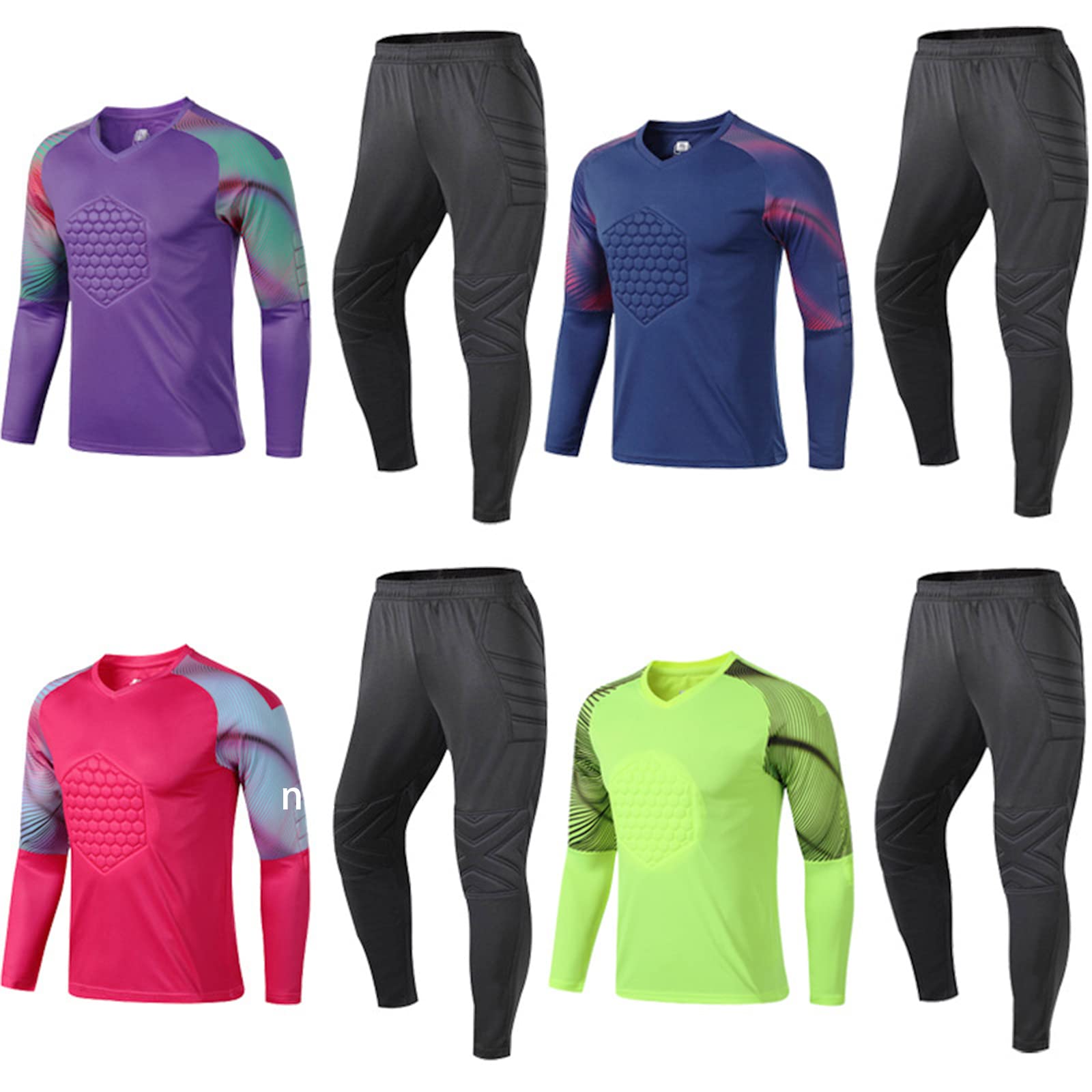 Maillot de Gardien Personnalisable Maillot Gardien de But Homme Personnalisé avec Nom Nombre Nom de l'équipe Logo