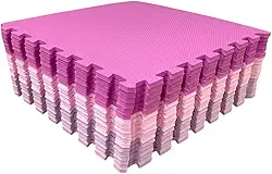 Kit 10 Tapete Tatame EVA Tons de Menina 50x50x1cm 10mm