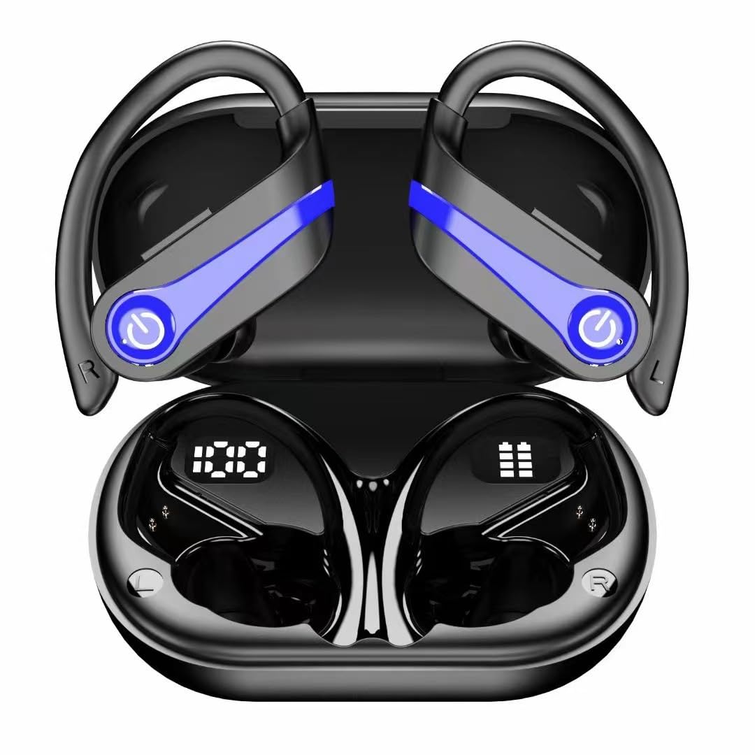 Bluetooth Headphones Wireless Earbuds 20Hrs Playback In Ear Buds Power Display with ENC Noise Canceling Mic Last Long