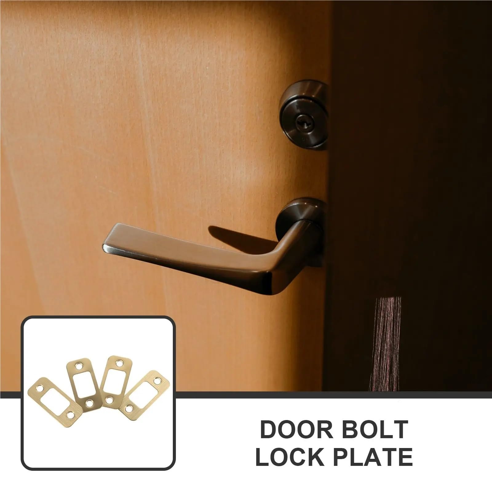 Lot de 20 gâches de porte - Accessoires de verrouillage de porte - Kit de renfort - Loquet de sécurité - Barre latérale en acier inoxydable