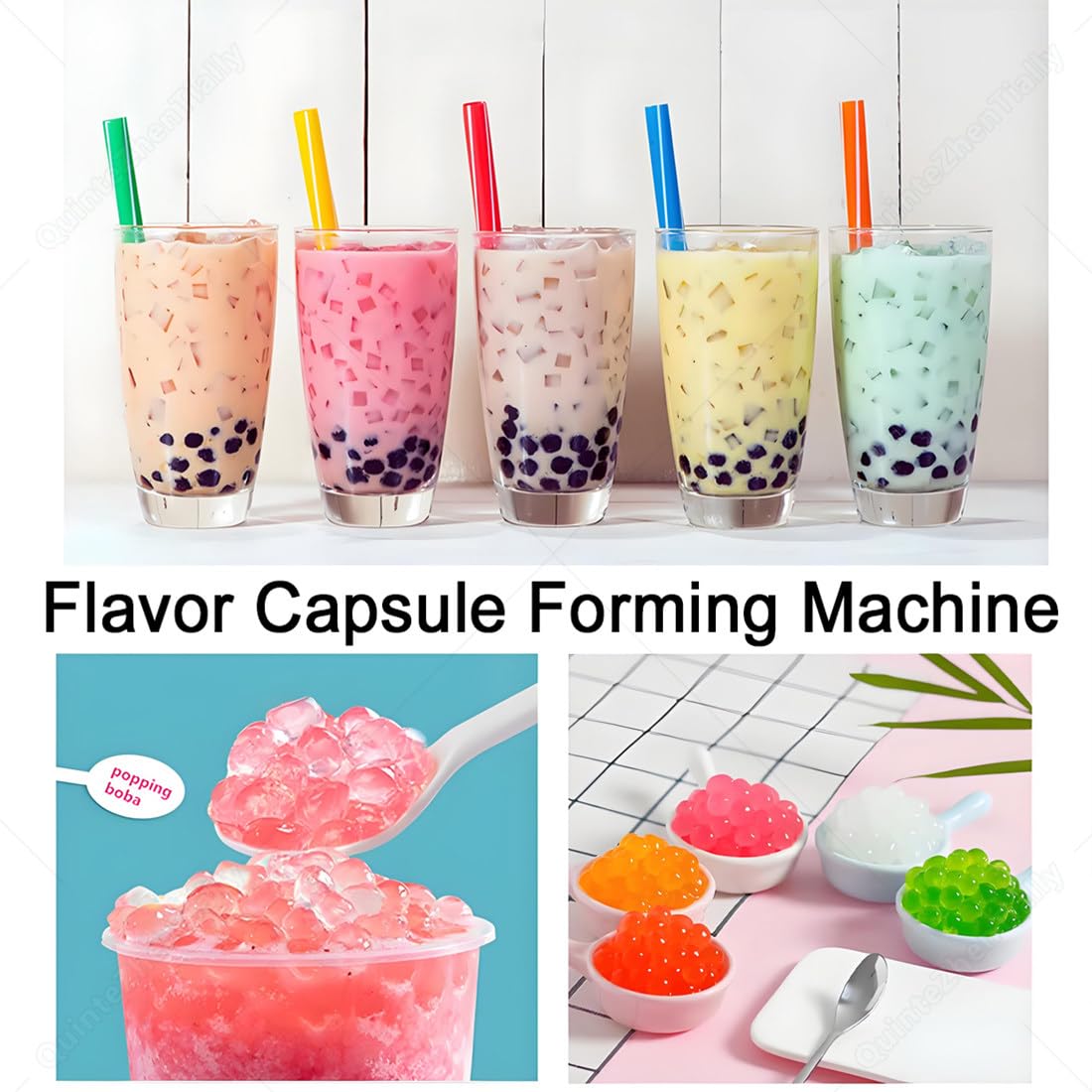 Automatische Tapiokaperlen Milchtee Maschine,Gewerbliche Spreizboba | Popping-Boba-Werkzeug-Maschine,18w,Einstellung Geschwindigkeit & Größe,Formwerkzeug für Bubble-Tea-Läden & Restaurants