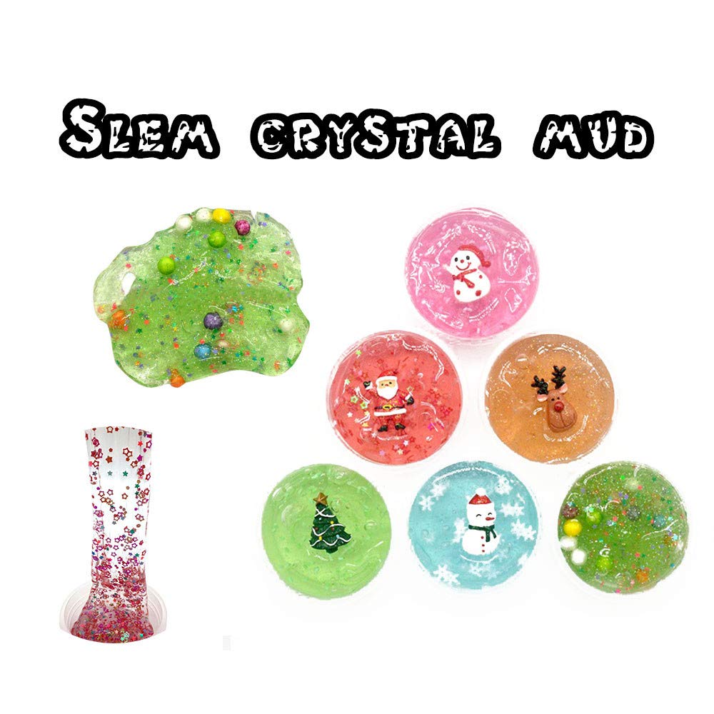 Show Tine Colorful Scented Crystal Slime Putty Toy Sludge Mud Squishies Cloud Clay Toys for Kids,Non - Toxic,Non - Sticky,6oz,170ml (Multicolor)