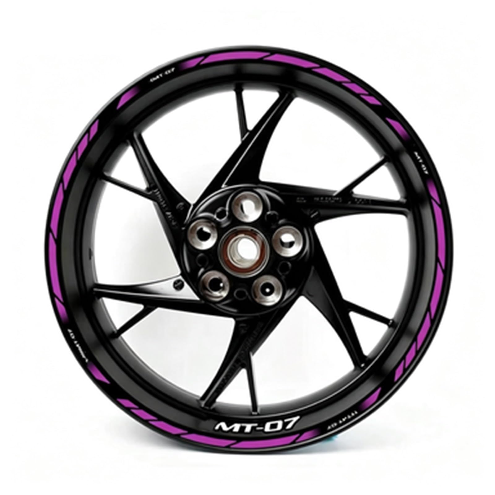Reflective Motorcycle MT07 Wheel Stickers Rim Decal Set for Yamaha MT 07 2020 2021 Motorbike(Color11)