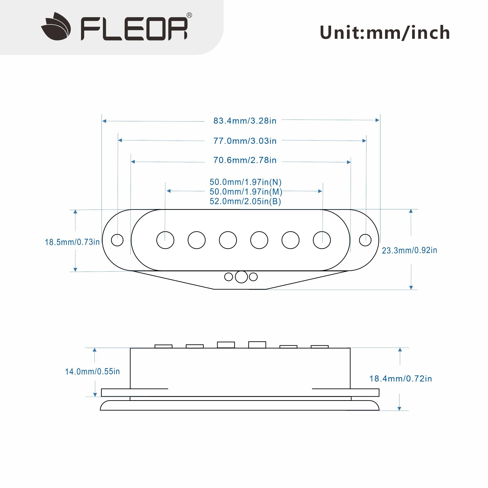 Amazon.co.jp: FLEOR シングルコイル ピックアップ アルニコ 5