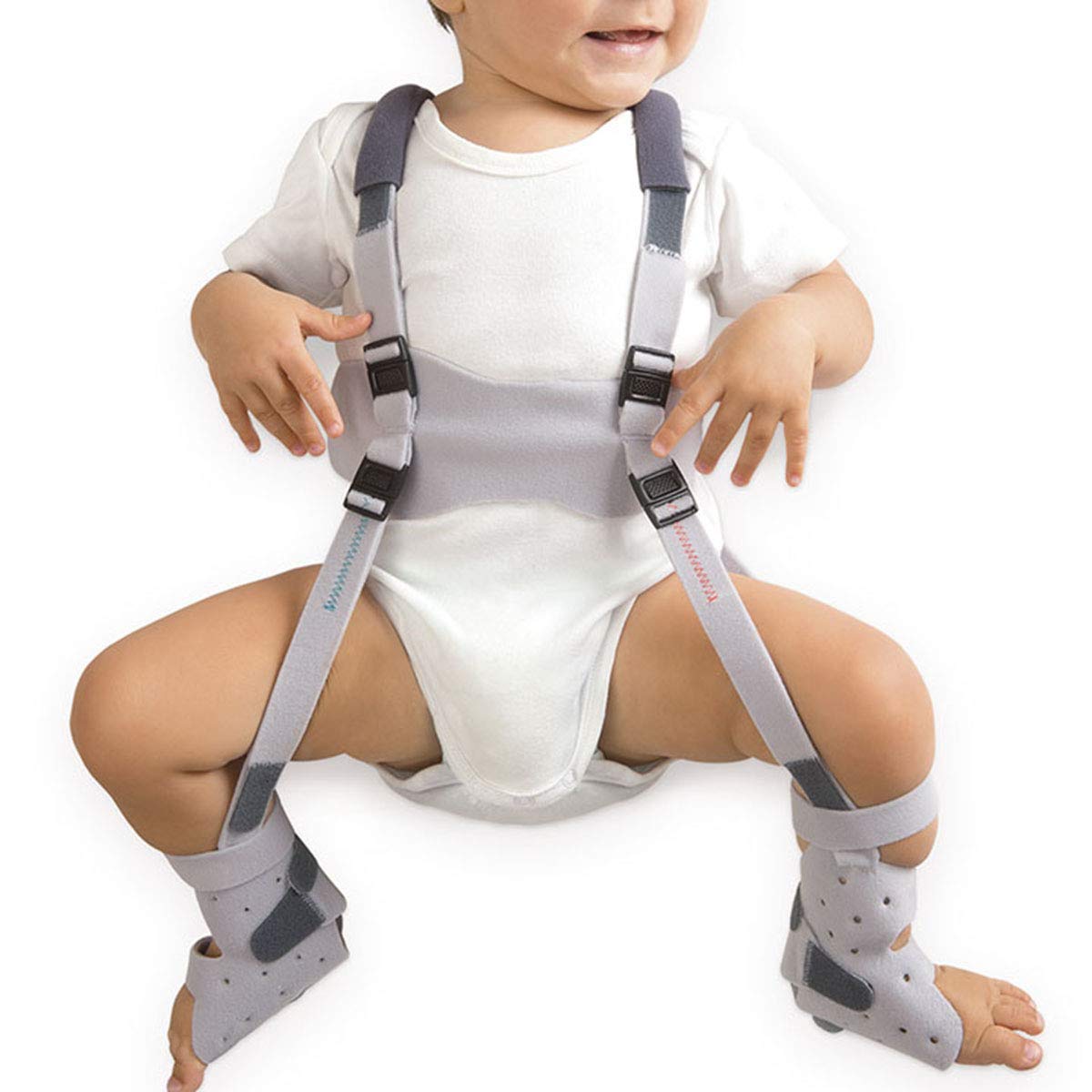 Orliman - Medically Approved -Pavlik Harness-For Dysplasia Of The Hip (DDH)-Padded Straps,Bib And Velour Booties For Support And Quick Release Buckle -Size 1 Newborn