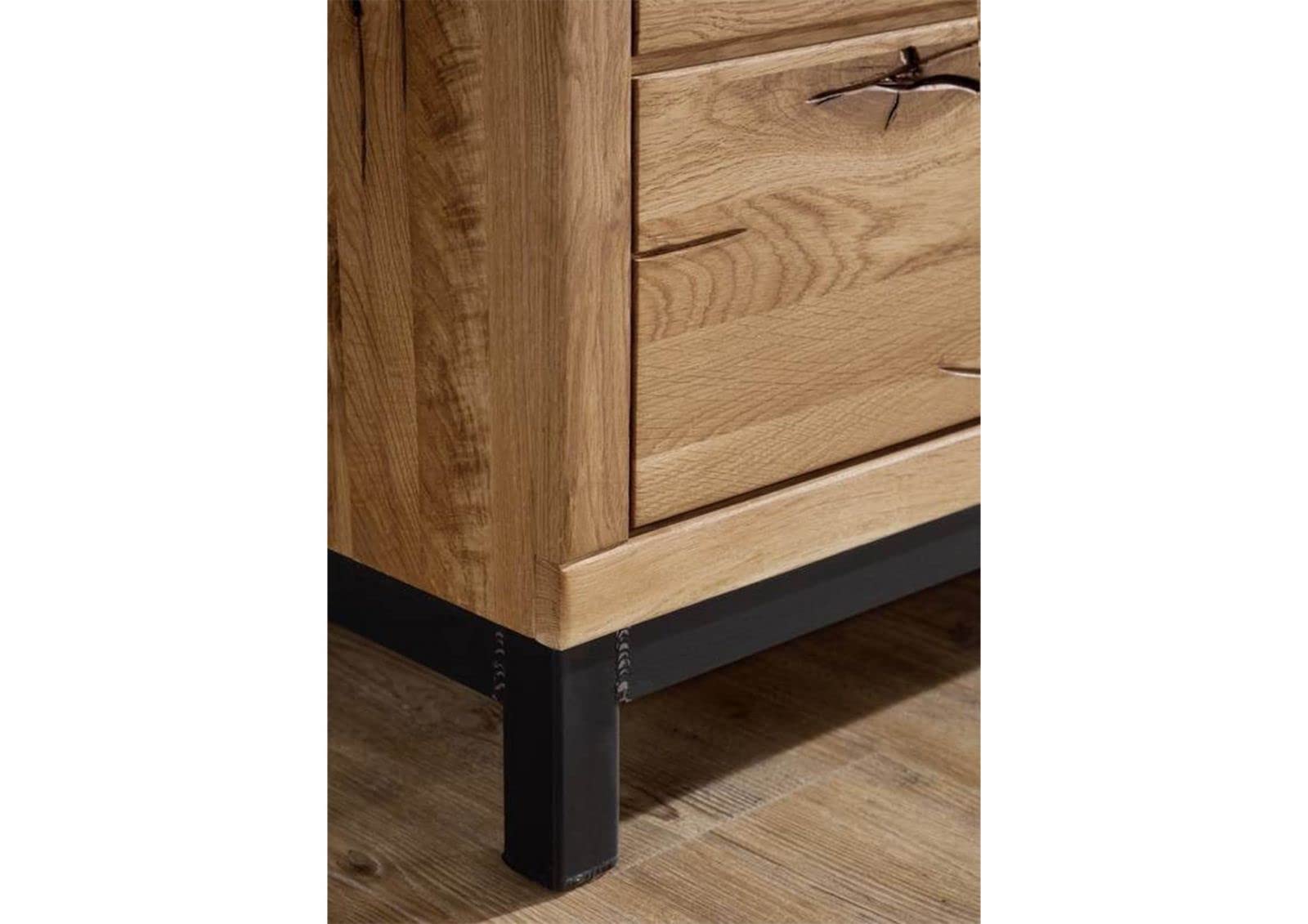 MASSIVMOEBEL24.DE Sideboard Wildeiche Natur geölt VILLANDERS #109