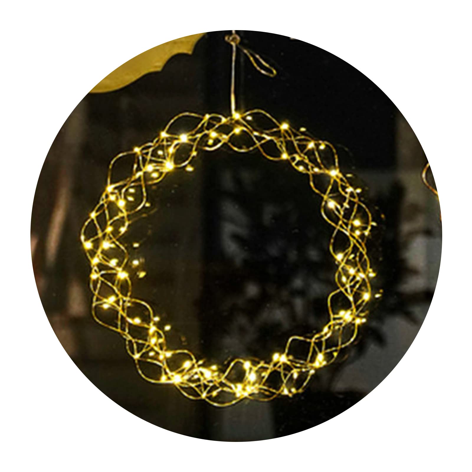 Lumières de fenêtre LED rondes pour décoration de fête de mariage