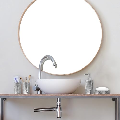 Miniatura 5 de Blue Donuts Juego de accesorios de baño, soporte para cepillo de dientes, dispensador de jabón, plata, cerámica, 4 piezas