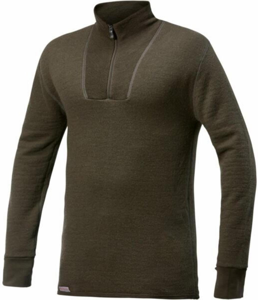 Woolpower Zip Turtleneck 400 Large Green Clothing, Shoes