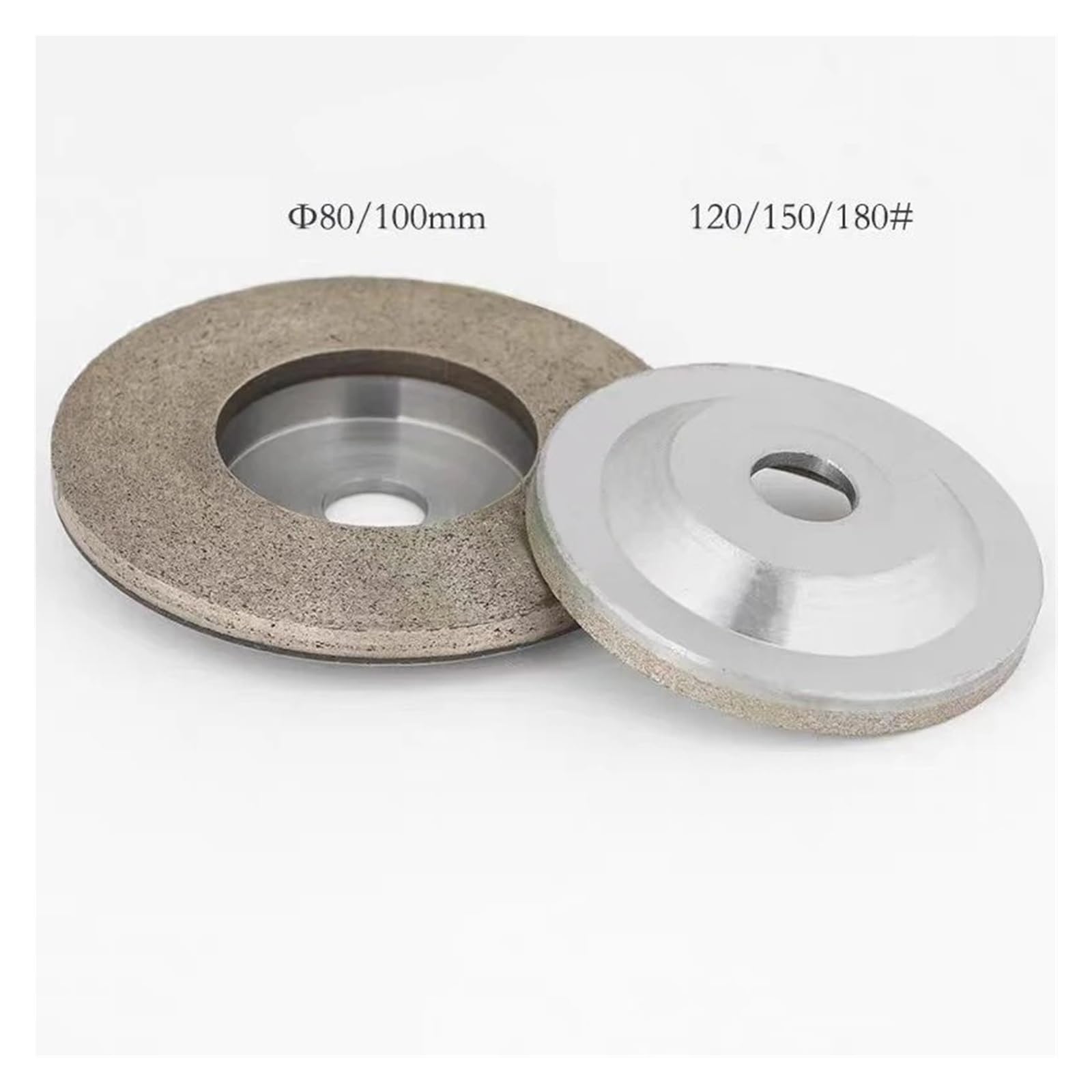 Amoladora manual Disco abrasivo de diamante sinterizado Borde angular de vidrio Rueda de pulido de bronce(80mm diameter,120)
