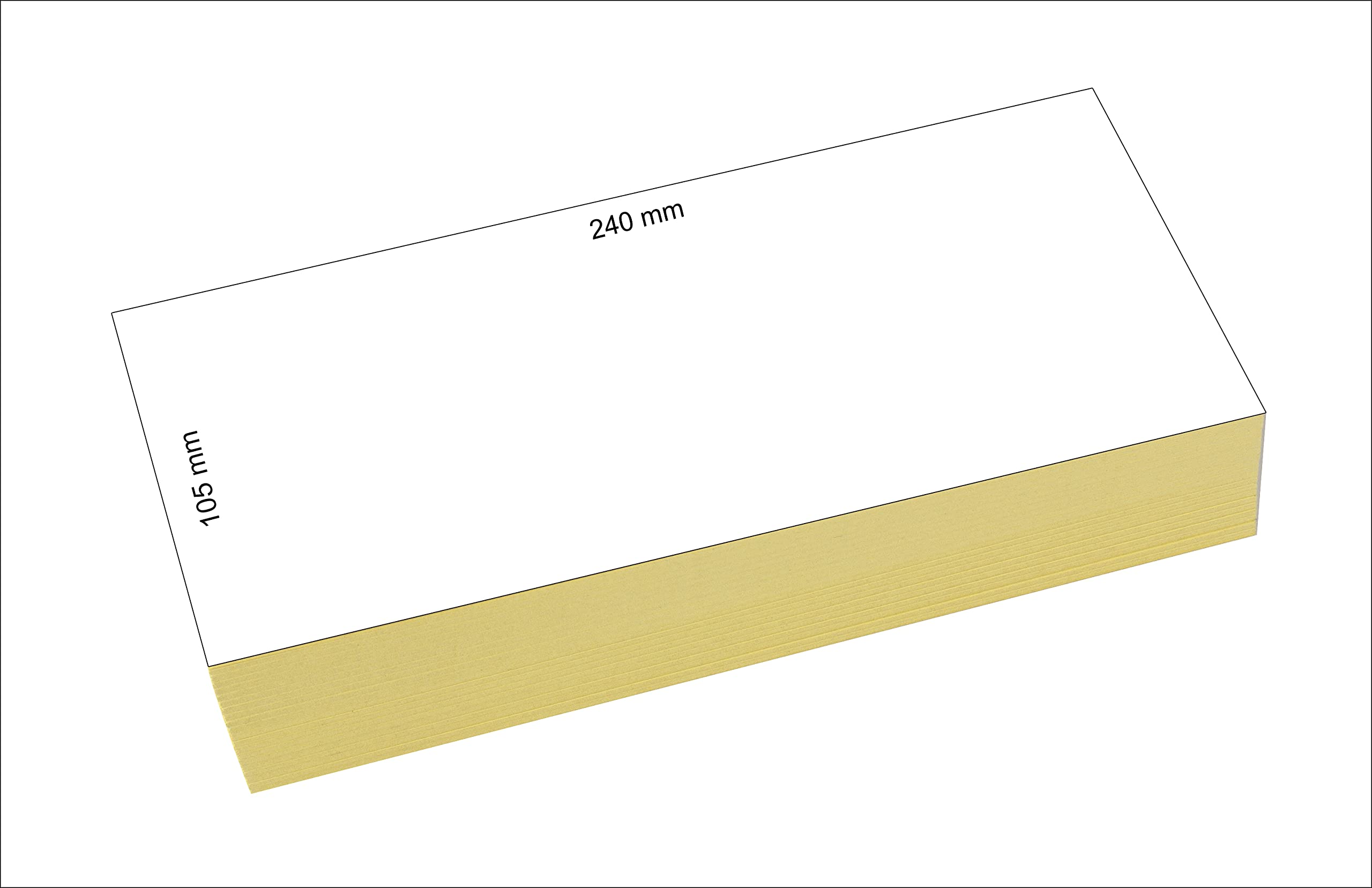 200 przekładek w kolorze żółtym, 24 x 10,5 cm, dziurkowane, karton z recyklingu 180 g/m², do sortowania dokumentów, z możliwością zadrukowania