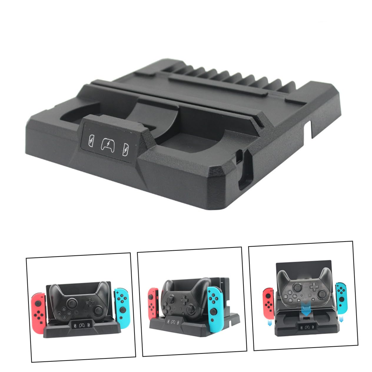 3-częściowy zestaw ładujący Gamepad 10 gniazd Stacja ładująca Kontroler gier Ładowarka wielofunkcyjna Ładowarka biurkowa Przenośna ładowarka Gamepad Stacja ładująca Uchwyt do płyt elektronicznych/286