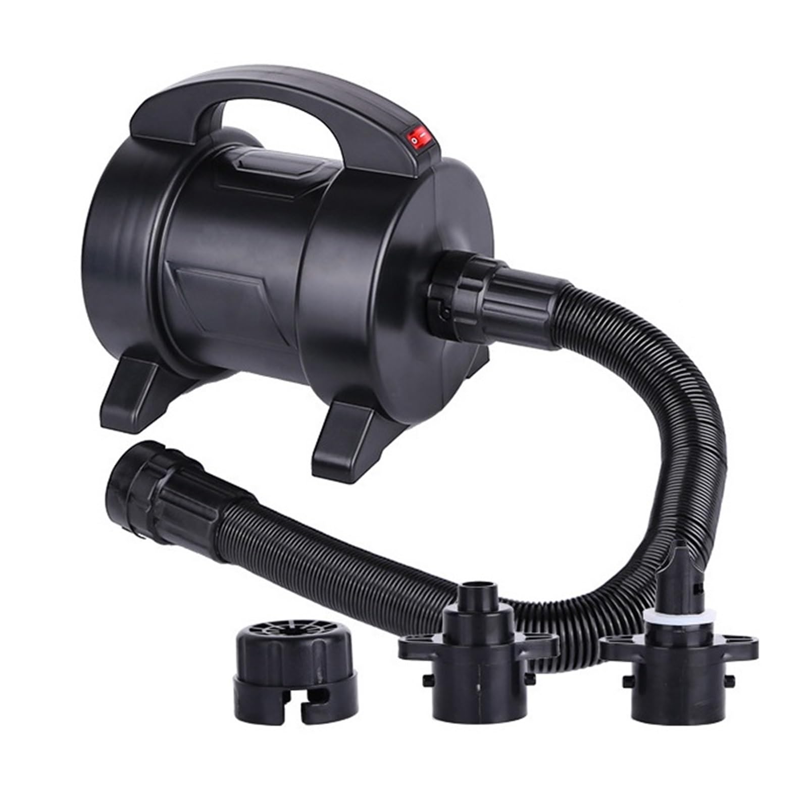 Pompa elettrica for materasso ad aria con pompa elettrica da 1600 W Gonfiaggio rapido Pompa ad aria elettrica Gonfiatore con 2 ugelli for zattera a letto ad aria