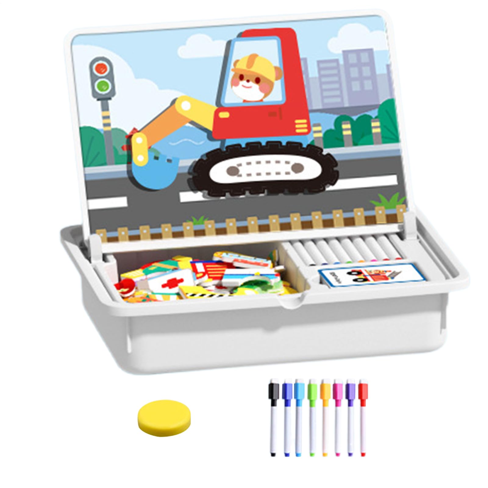Magnetisches Puzzle für – doppelseitiges Lernpuzzle, frühes Lernspiel
