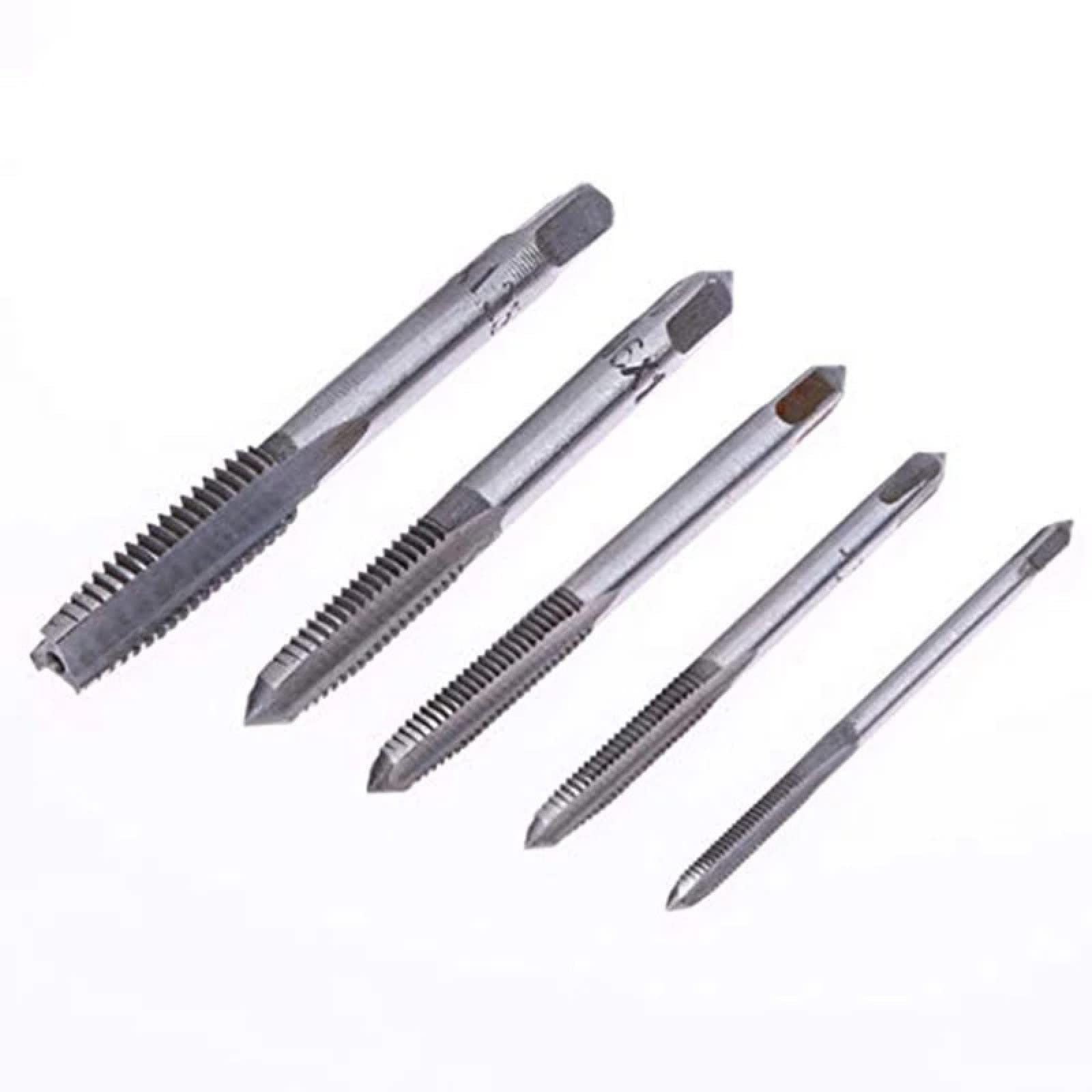 5PCS Metric Tap Set Di Rubinetti Punte Da Trapano Set Di Utensili A Mano M3-M8 Macchina Punta A Spirale Filettatura di Vite Rubinetti E Matrici Set Metallo Legno