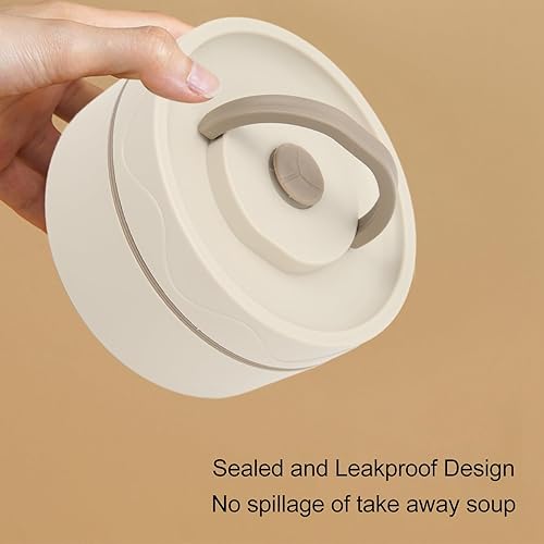 Miniatura 4 de TOPINCN Contenedor de almuerzo caliente para alimentos de 14.2 fl oz, contenedor térmico de acero inoxidable, olla de cocción térmica portátil,