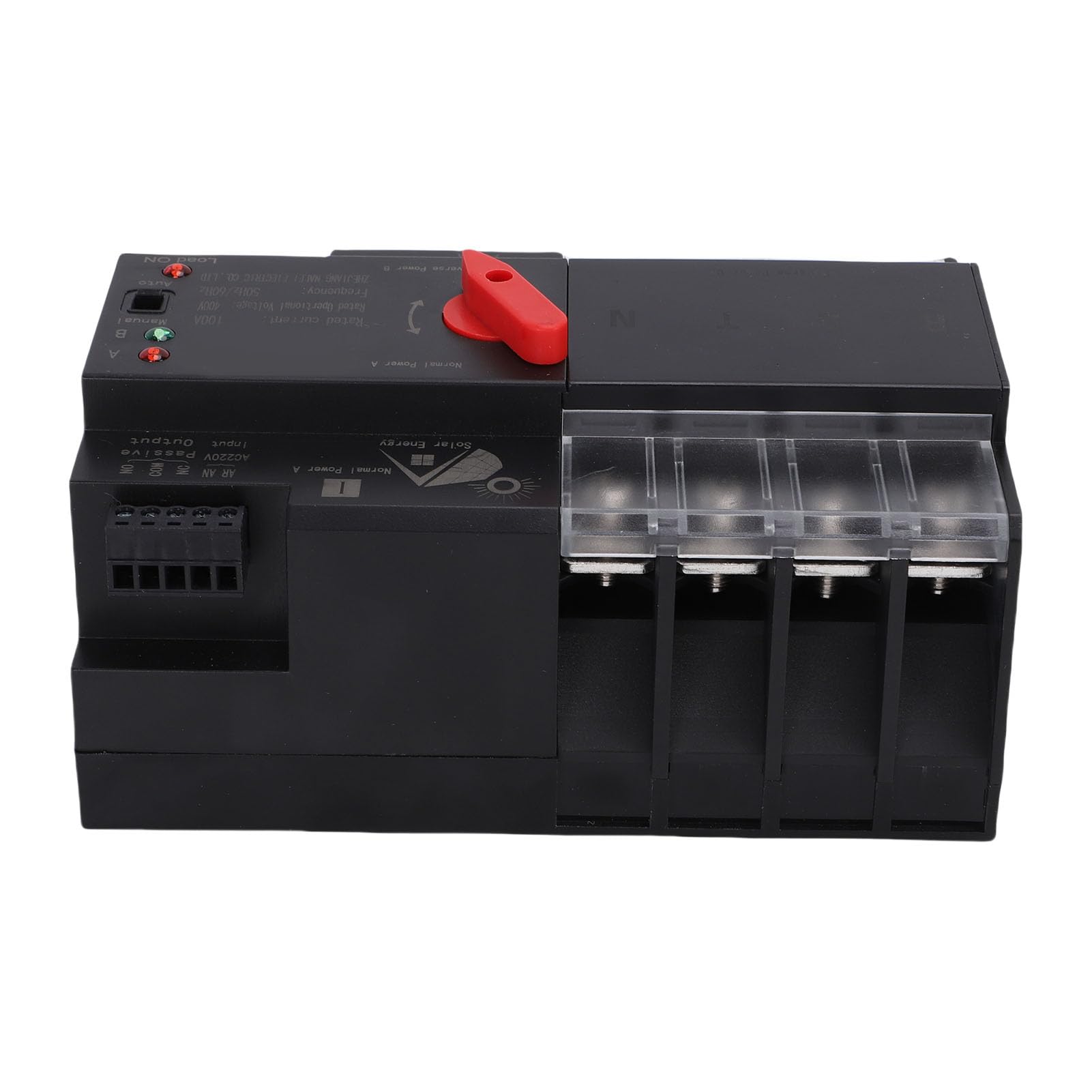 Sxhlseller NLQ4-125/4P Interruptor de Transferencia Automática de Doble Potencia 100A 4P, 50/60Hz CA, Montaje en Riel Din, Riel de 35 Mm, Nivel de PC, para Caja PZ30, Energía de Respaldo para el