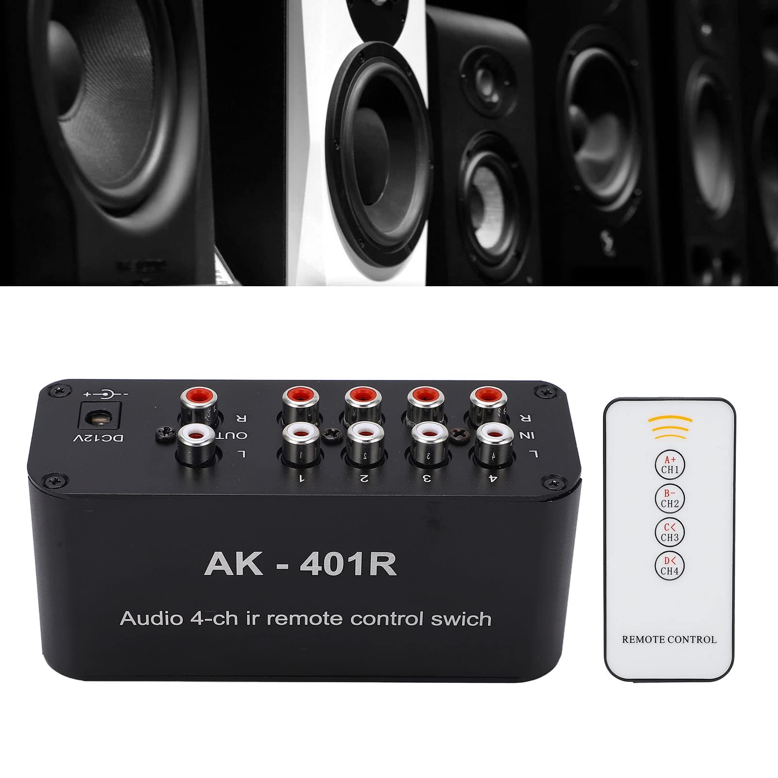 Selector de Audio 1 en 4, Divisor de señal de Salida para Cine en casa,