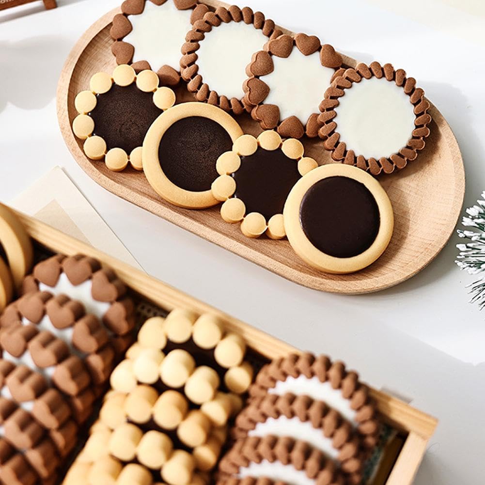Stampini Per Biscotti A Forma Di Rosa Valink – Set Da 10 Pezzi In Acciaio Inox, Per Fondant, Pasta Di Zucchero E Torte
