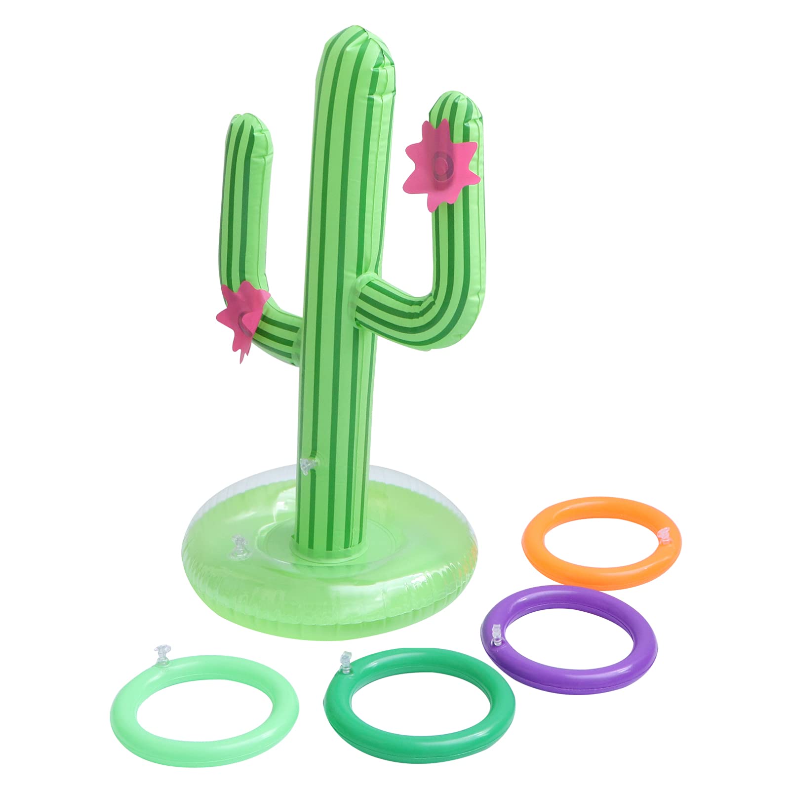 Amazon.com: VOSAREA 1 Set Inflatable Cactus Ring Toss Game Set with 4Pcs  Inflatable Rings Beach Cactus Toys for Wedding Summer Tropical Hawaii Luau  Pool Party Favors : Toys & Games