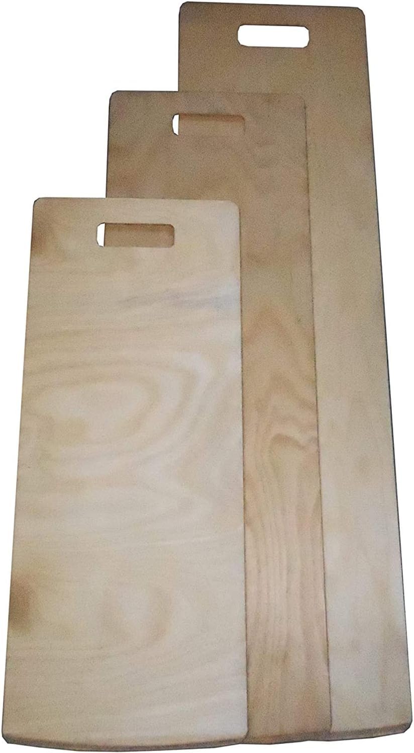 Quisquilie Roma, pala pizza 36x120cm, rettangolare con manico, 8 mm in betulla
