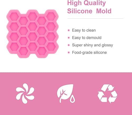 Miniatura 3 de Mini moldes de silicona hexagonales para aretes de oreja, molde de resina diminuta, muchos moldes de silicona hexagonales, molde epoxi para aretes