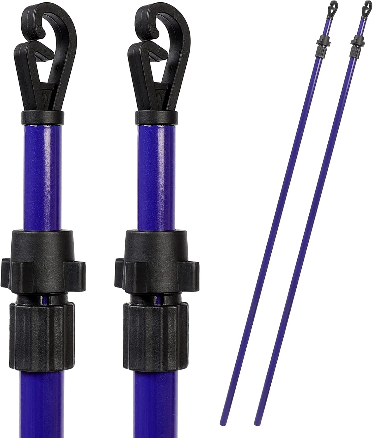 2PCS Washing Line Prop Pole, Heavy Duty Metal Clothes Props for Washing