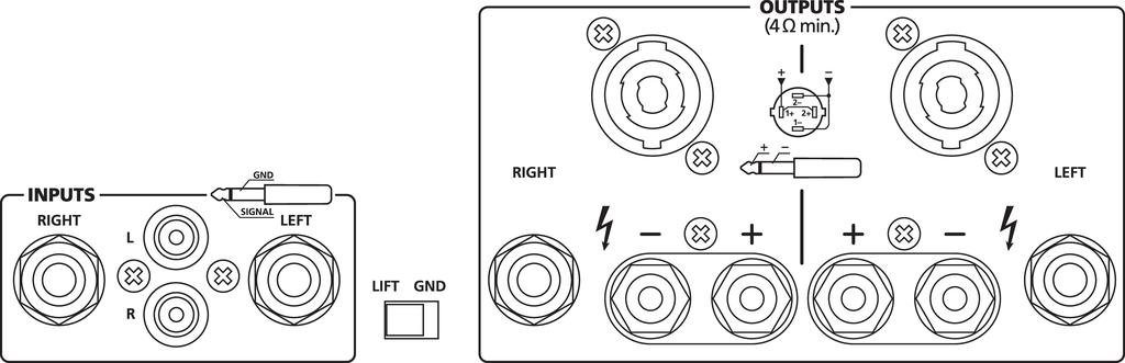 IMG STAGELINE STA-500 Stereo 2-Kanal PA-Verstärker in Schwarz, PA-Amplifier mit 400-Watt Leistung und Klinken-Anschluss