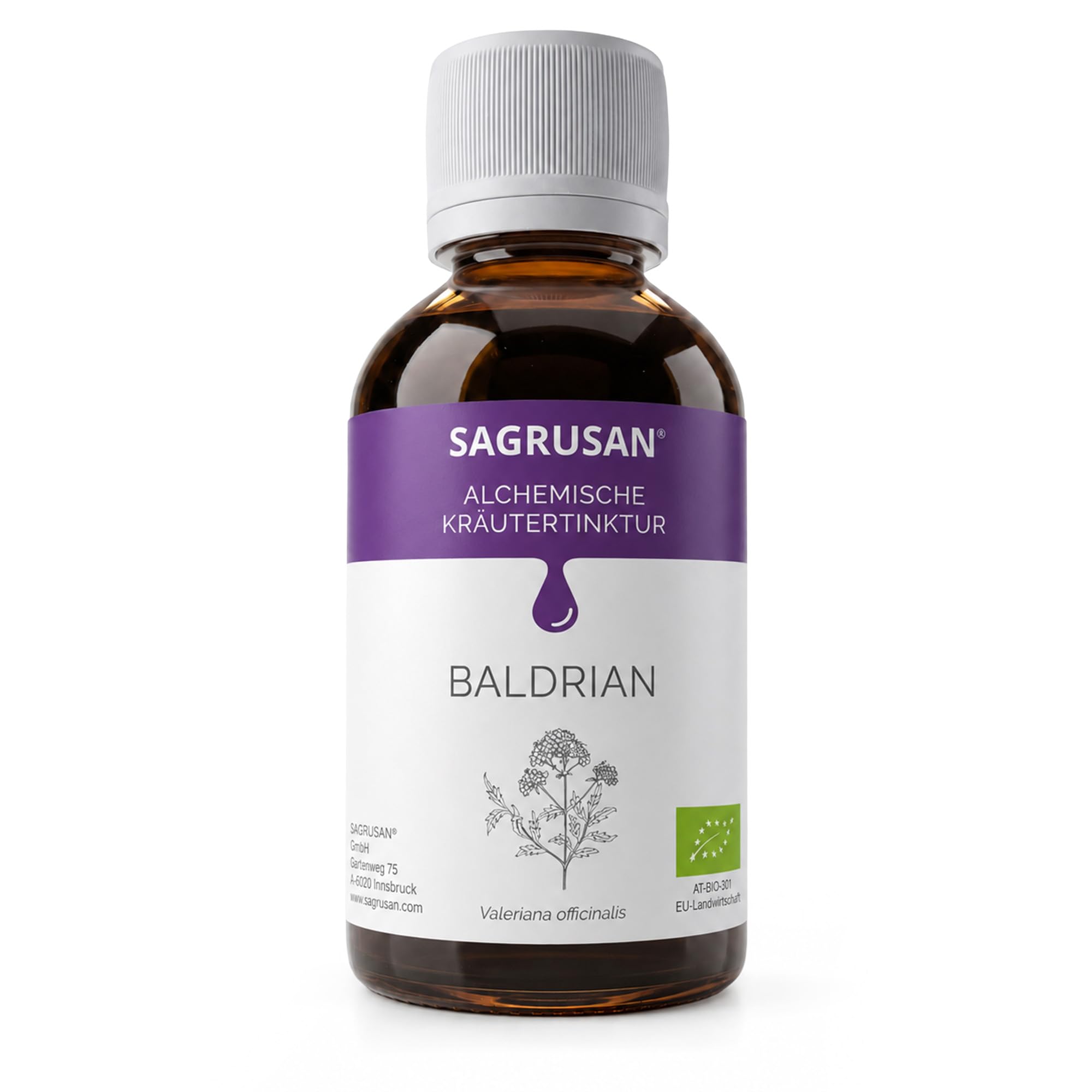 Baldrian hochdosiert Tropfen Bio 100 ml Baldrian Tinktur vegan mit Valeriana officinalis Extrakt, Kräuterextrakt aus Österreich, ohne Konservierungsstoffe mit Alpenquellwasser | 10 Jahre MHD